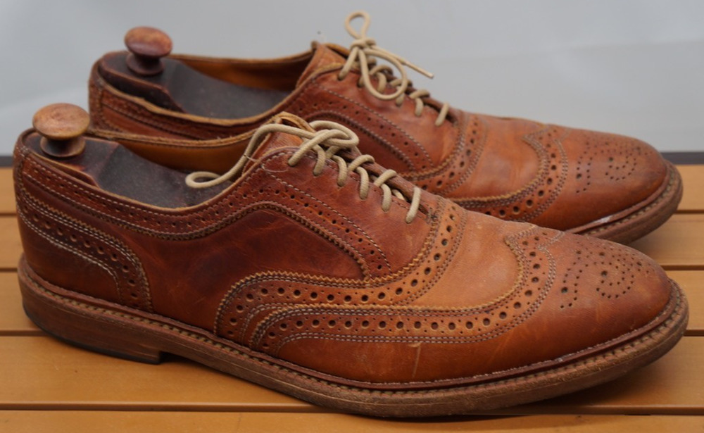 Allen Edmond McTavish Oxfords Cognac Brown Leather US Size 11 B Made in USA